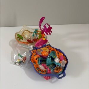 Vintage 1996 Polly Pocket Disney Little Mermaid Compact Seashell Toy by Bluebird